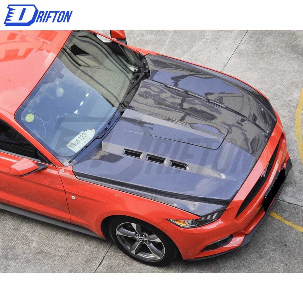 CMST V4 Style Carbon Fiber Hood For Ford Mustang 2015-2017