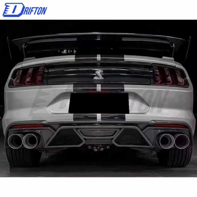 GT500 Style Carbon Fiber Rear Diffuser For Ford Mustang 2018-2023
