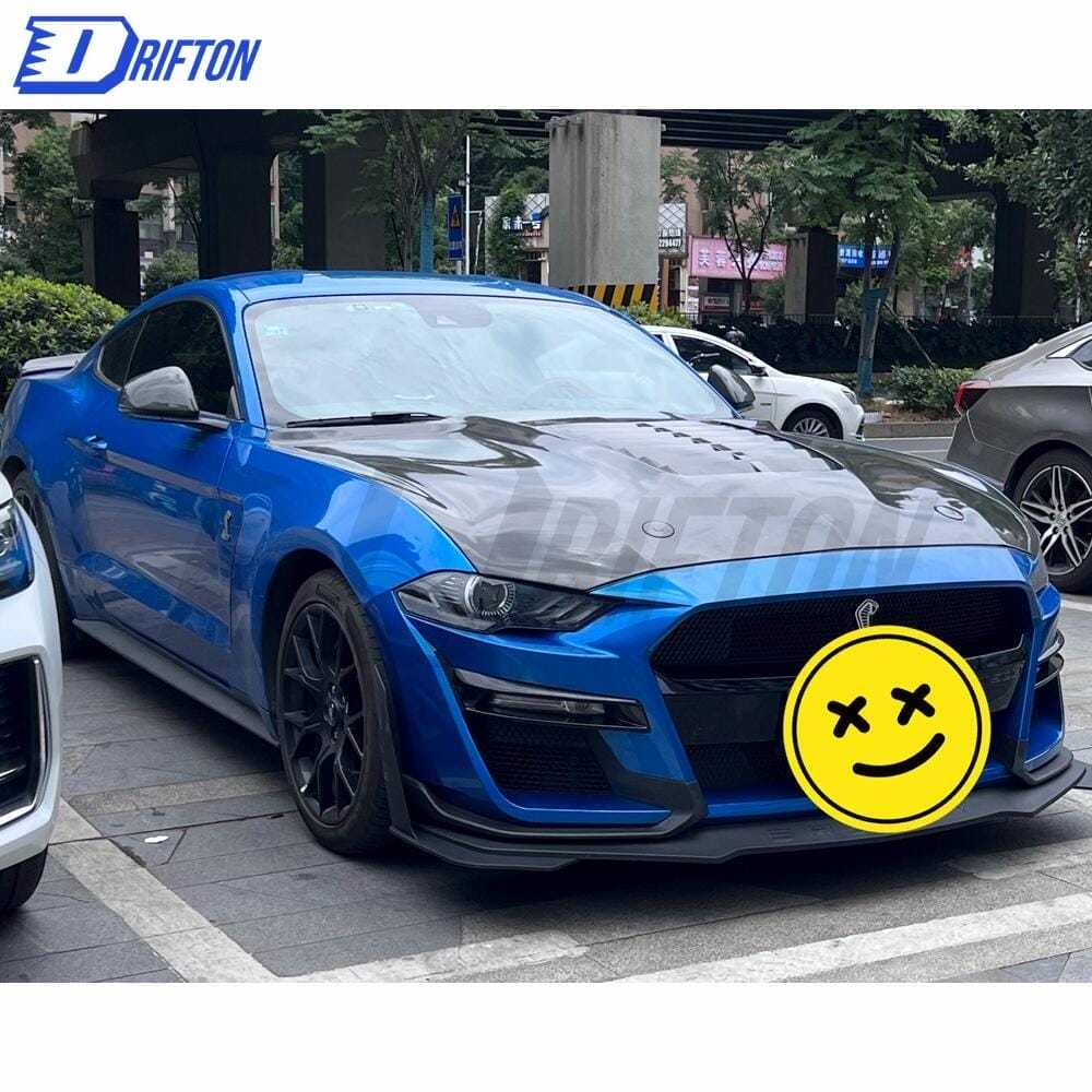 GT500 Style Carbon Fiber Hood For Ford Mustang 2018-2023