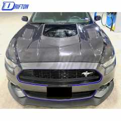 CMST V1 Transparent Style Forged Carbon Fiber With Glass Hood For Ford Mustang 2015-2017