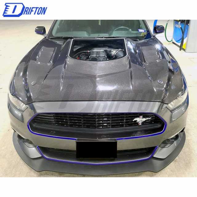CMST V1 Transparent Style Forged Carbon Fiber With Glass Hood For Ford Mustang 2015-2017