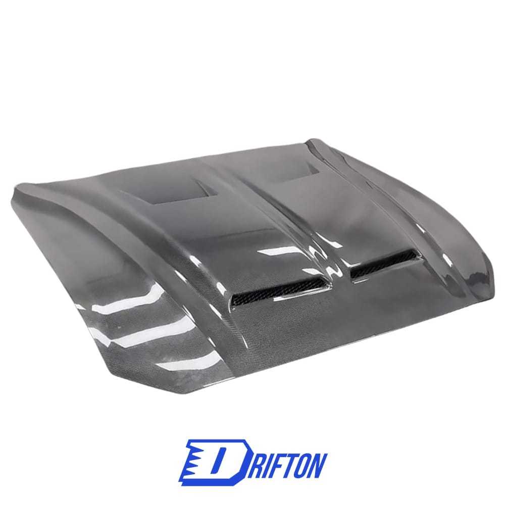Super Snake Style Carbon Fiber Hood For Ford Mustang Gen6 S550.2 2018-2023