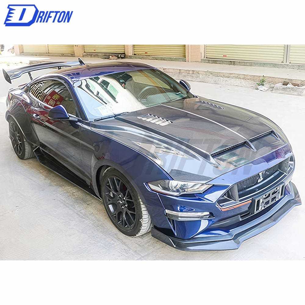 CVN Style Carbon Fiber Hood For Ford Mustang 2015-2017