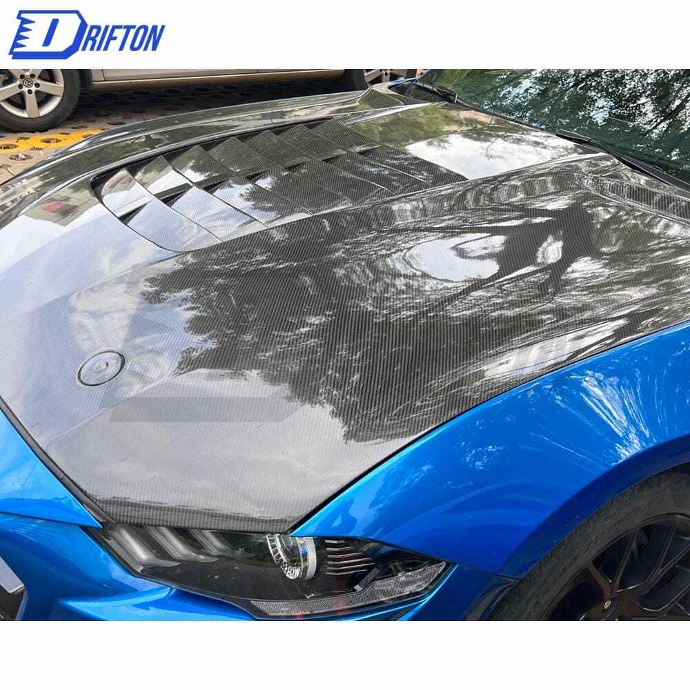 GT500 Style Carbon Fiber Hood For Ford Mustang 2018-2023