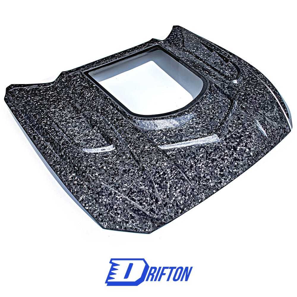 CMST V1 Transparent Style Forged Carbon Fiber With Glass Hood For Ford Mustang 2015-2017