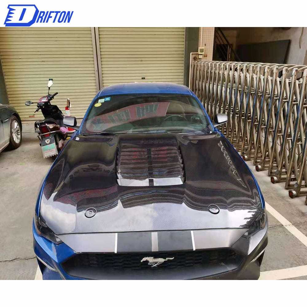 GT500 Style Carbon Fiber Hood For Ford Mustang 2015-2017