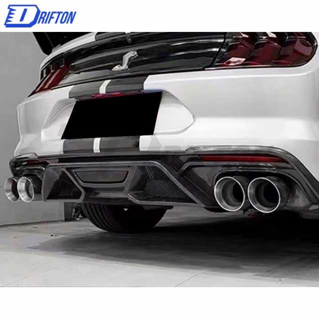 GT500 Style Carbon Fiber Rear Diffuser For Ford Mustang 2018-2023