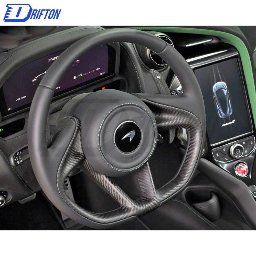 OEM Style Dry Carbon FIber Steering Wheel Trim For Mclaren 720S