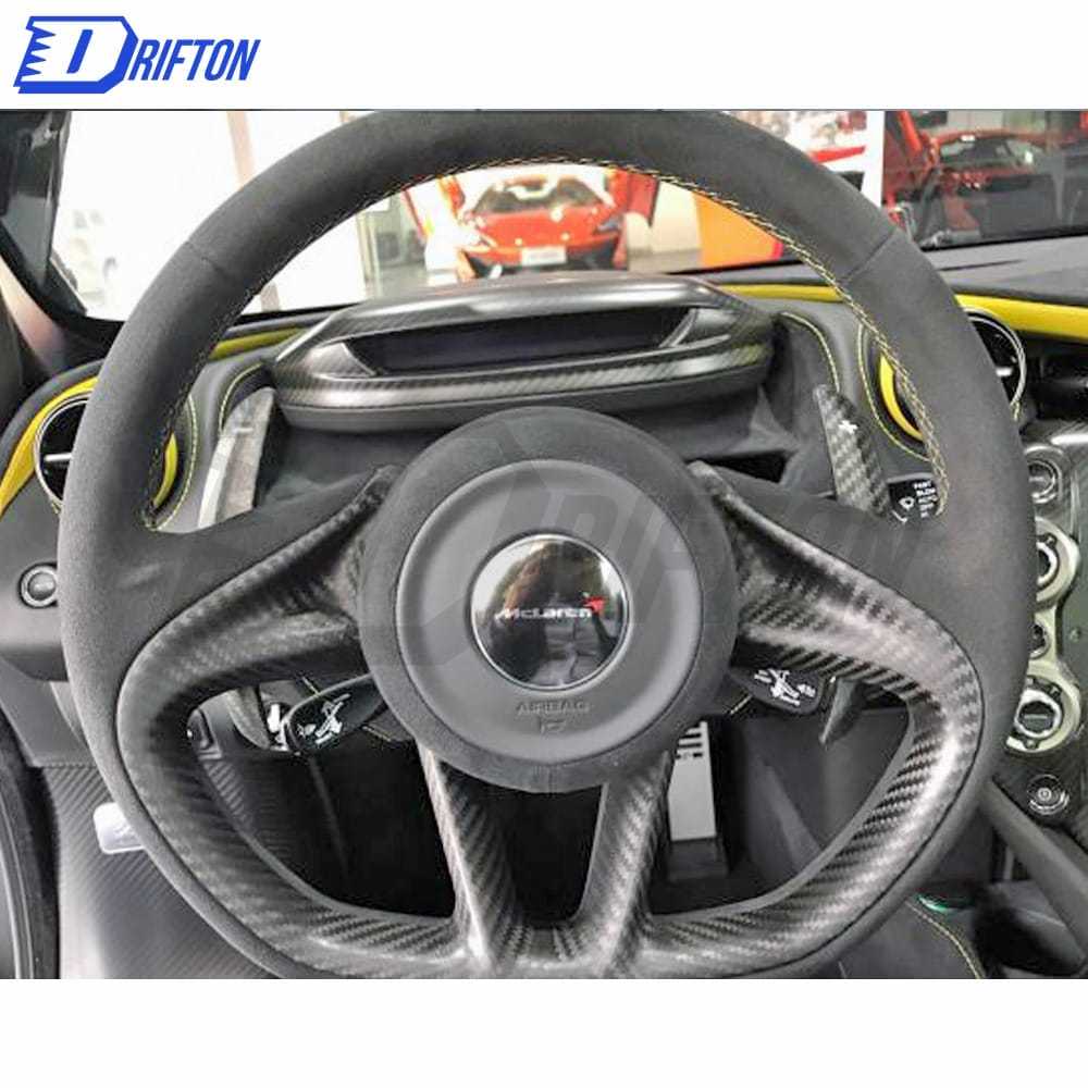 OEM Style Dry Carbon FIber Steering Wheel Trim For Mclaren 720S
