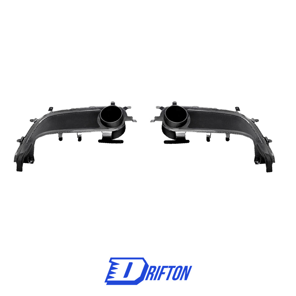 Capristo-Style Dry Carbon Fiber End Pipe Shells For Ferrari 488 GTB 2015-2018