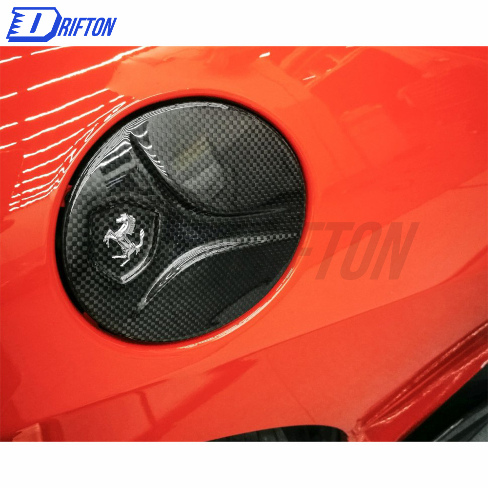 Capristo-Style Dry Carbon Fiber Gas Caps (Without Badge) For Ferrari 488 GTB 2015-2018