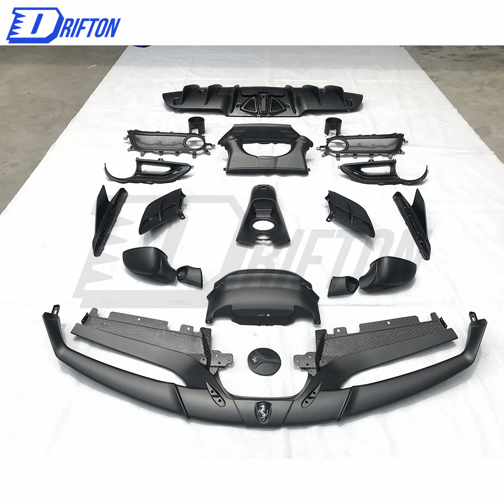 Capristo-Style Dry Carbon Fiber Rear Diffuser For Ferrari 488 GTB Spider 2015-2018