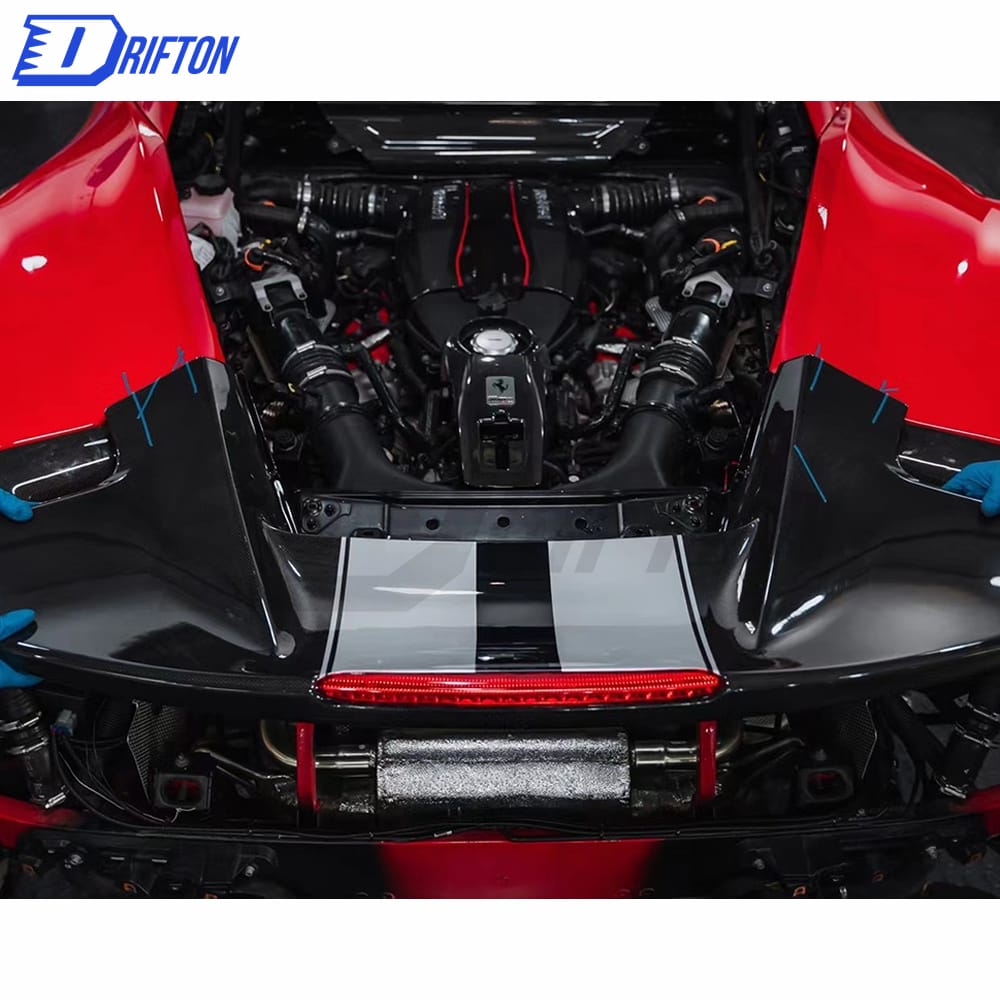 Capristo-Style Dry Carbon Fiber Rear Diffuser For Ferrari 488 GTB Spider 2015-2018