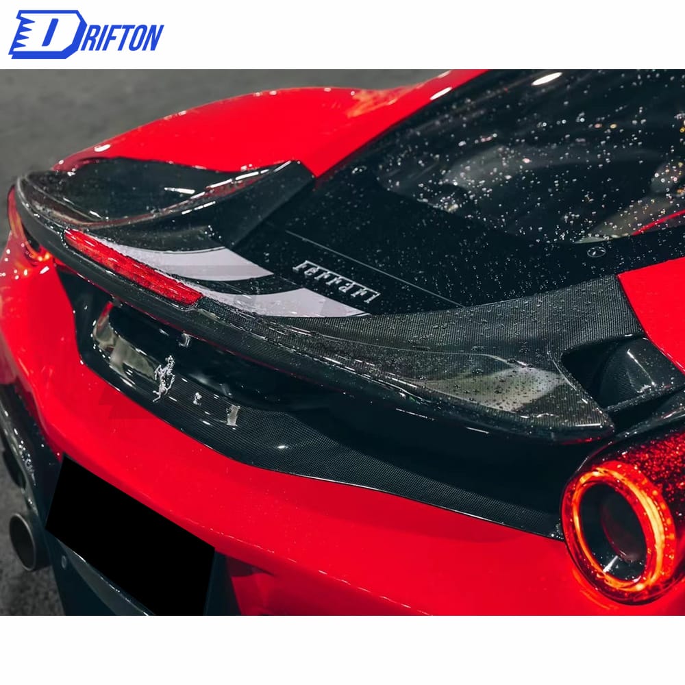 Capristo-Style Dry Carbon Fiber Rear Diffuser For Ferrari 488 GTB Spider 2015-2018
