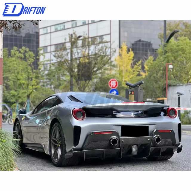 Pista-Style Dry Carbon Fiber With Portion Primer Car Body Kit For Ferrari 488 GTB 2015-2018