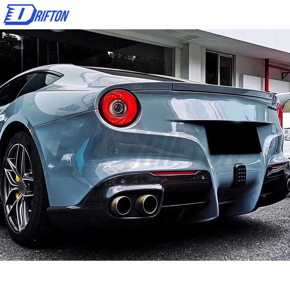 DMC Style Carbon Fiber Rear Spoiler Trunk Wing For Ferrari F12 2013-2017