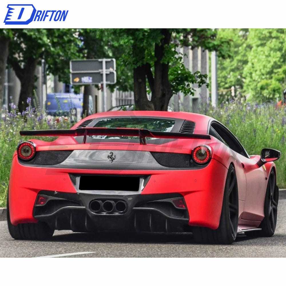 GT Style Carbon Fiber Rear Spoiler For Ferrari 458 Italy Speciale 2011-2016