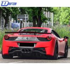 GT Style Carbon Fiber Rear Spoiler For Ferrari 458 Italy Speciale 2011-2016