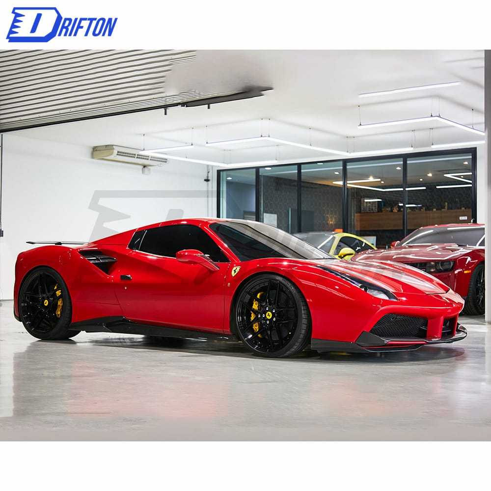 Novitec-Style Dry Carbon Fiber Front Splitter For Ferrari 488 GTB Spider 2015-2018