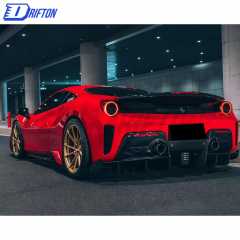 Capristo-Style Dry Carbon Fiber Rear Diffuser For Ferrari 488 GTB Spider 2015-2018