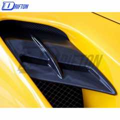 Capristo-Style Dry Carbon Fiber Side Air Intake Panels For Ferrari 488 GTB 2015-2018