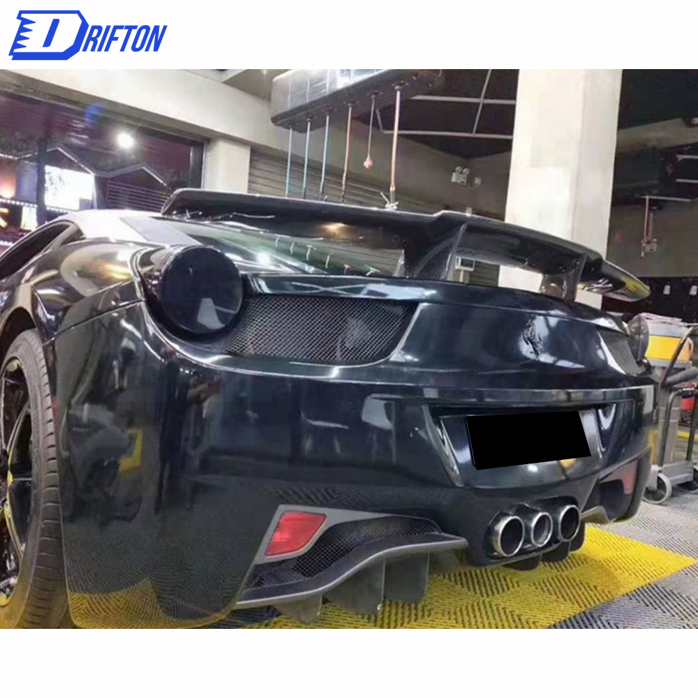 GT Style Carbon Fiber Rear Spoiler For Ferrari 458 Italy Speciale 2011-2016