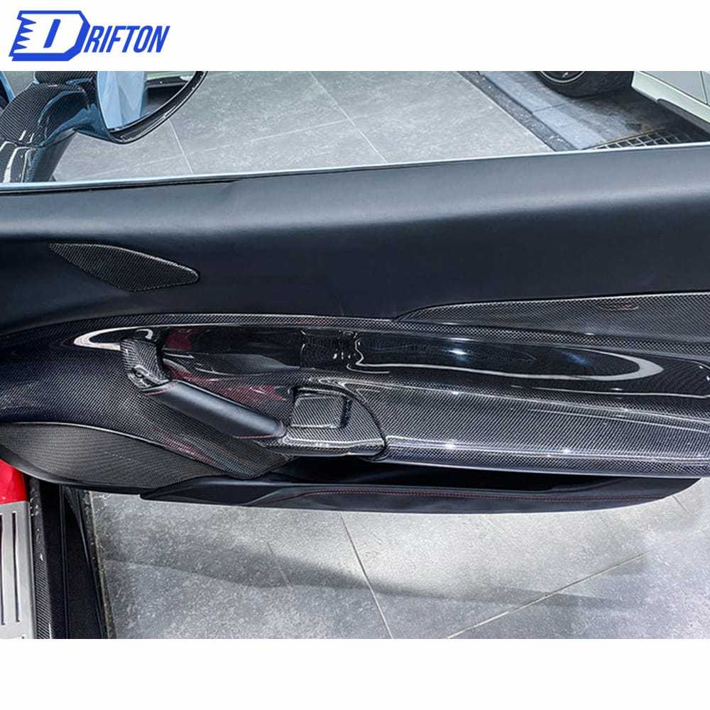 Carbon Fiber Door Panel Plate Interiors For Ferrari 488 GTB 2015-2018