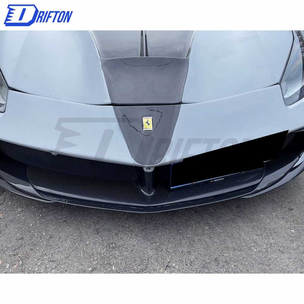 Mansory Style Dry Carbon Fiber With Portion Primer Hood For Ferrari 488 GTB / Spider 2015-2018