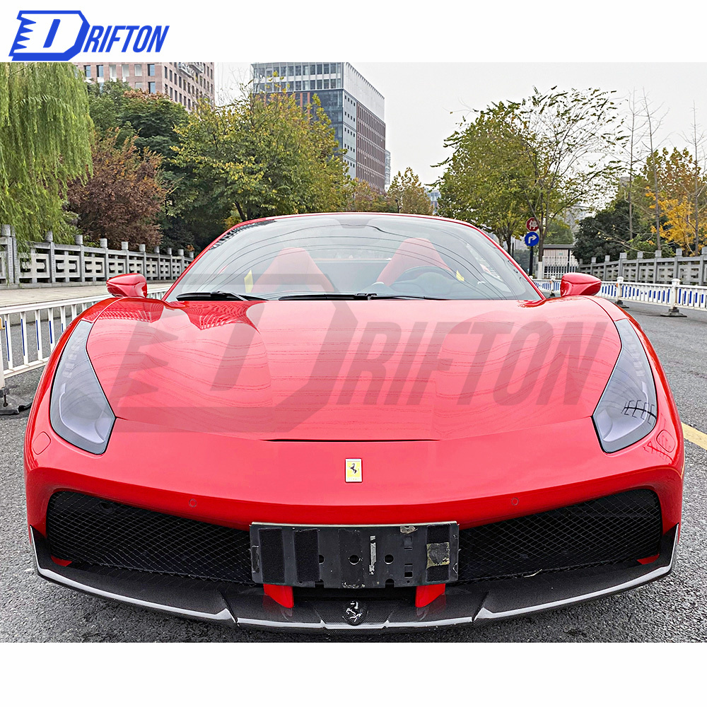 Capristo-Style Dry Carbon Fiber Front Lip For Ferrari 488 GTB Spider 2015-2018