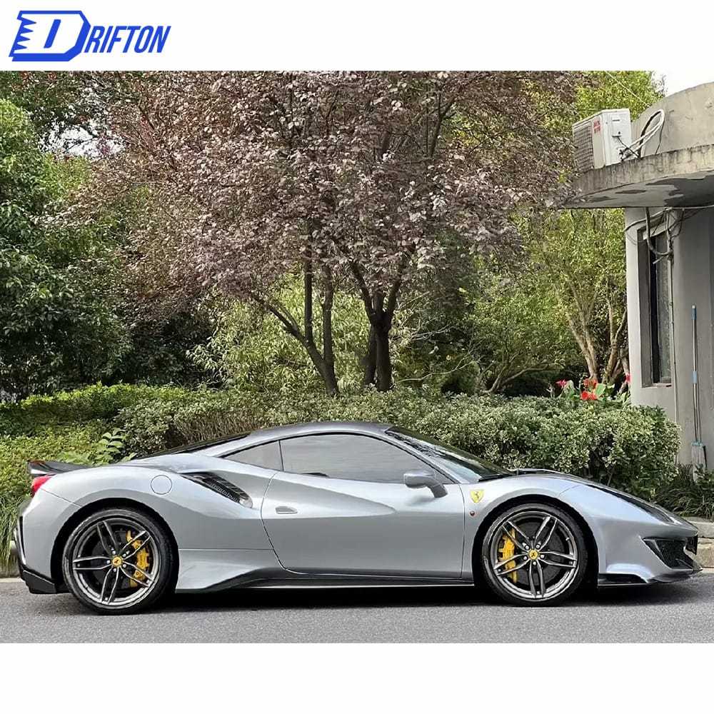 Pista-Style Dry Carbon Fiber With Portion Primer Car Body Kit For Ferrari 488 GTB 2015-2018