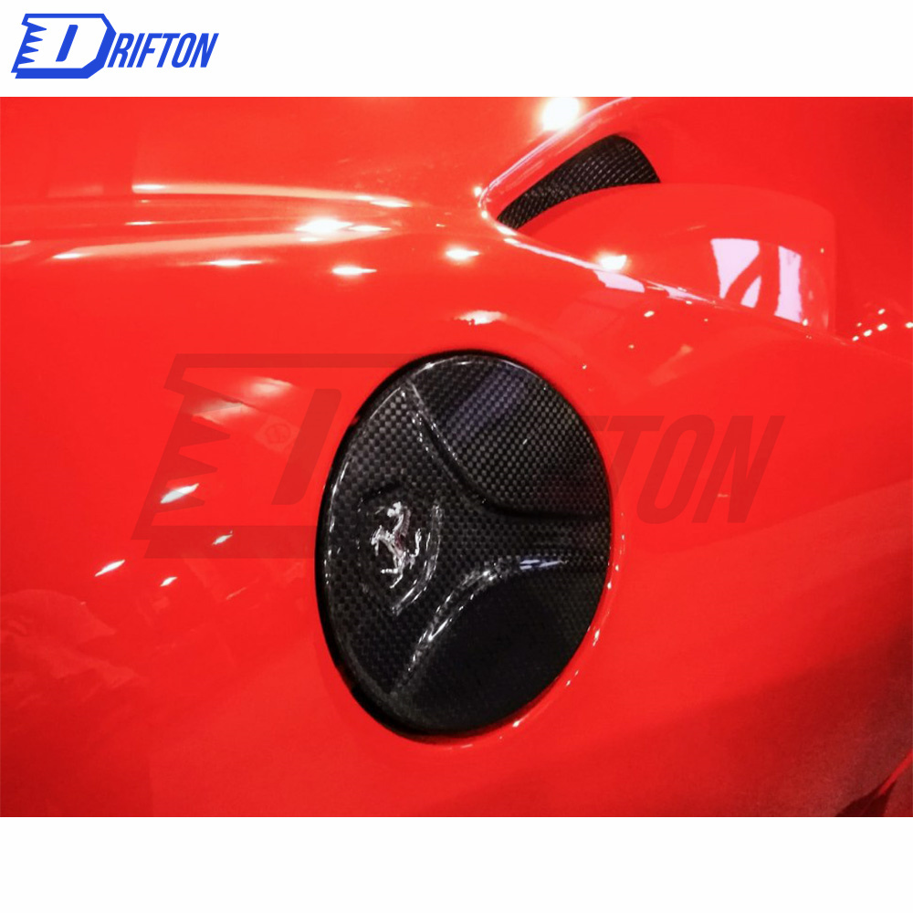 Capristo-Style Dry Carbon Fiber Gas Caps For Ferrari 488 GTB 2015-2018