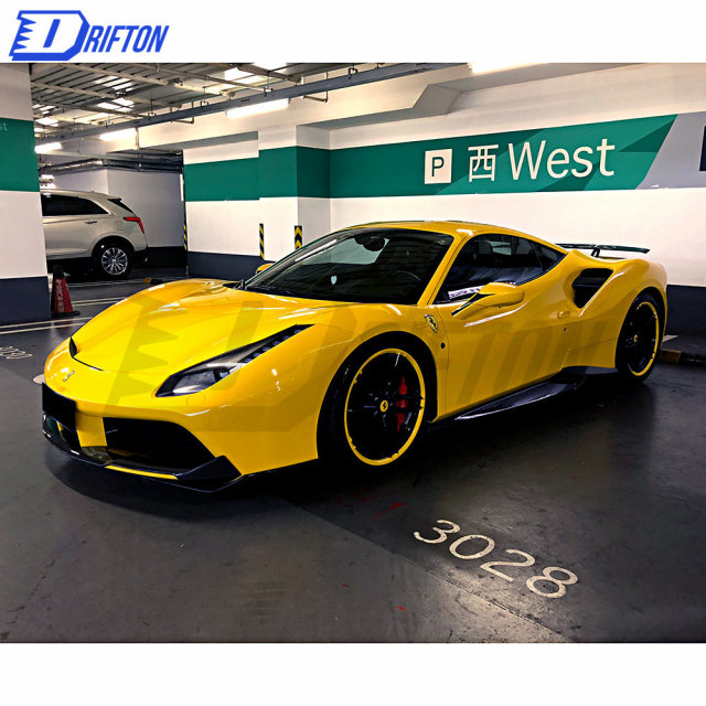 Novitec-Style Dry Carbon Fiber Front Splitter For Ferrari 488 GTB Spider 2015-2018