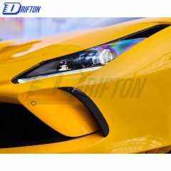 Novitec Style Dry Carbon Fiber Front Bumper Canards For Ferrari F8 2020-2022