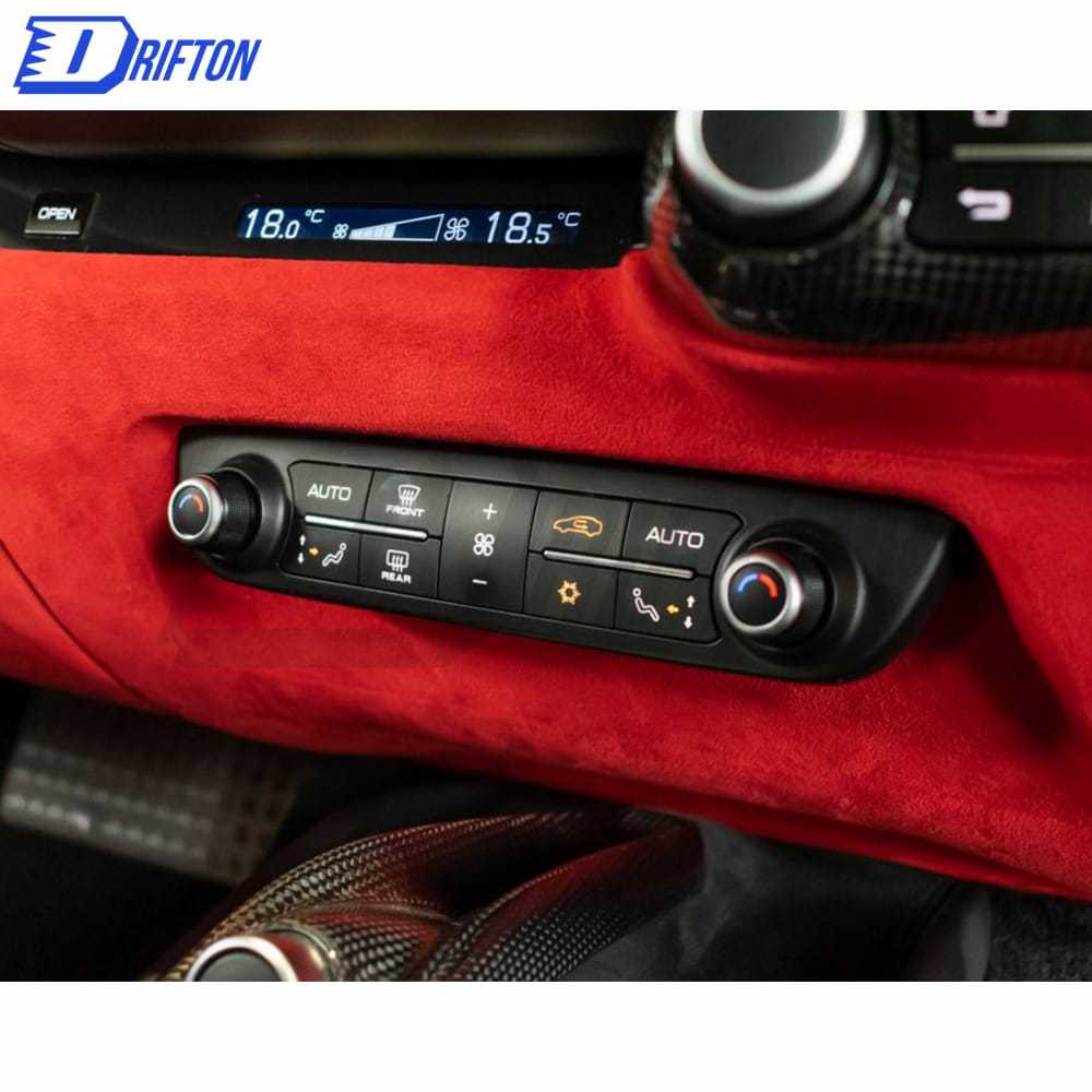Dry Carbon Fiber Air Con AC Control Panel Interiors Cover For Ferrari 812 2017-2018