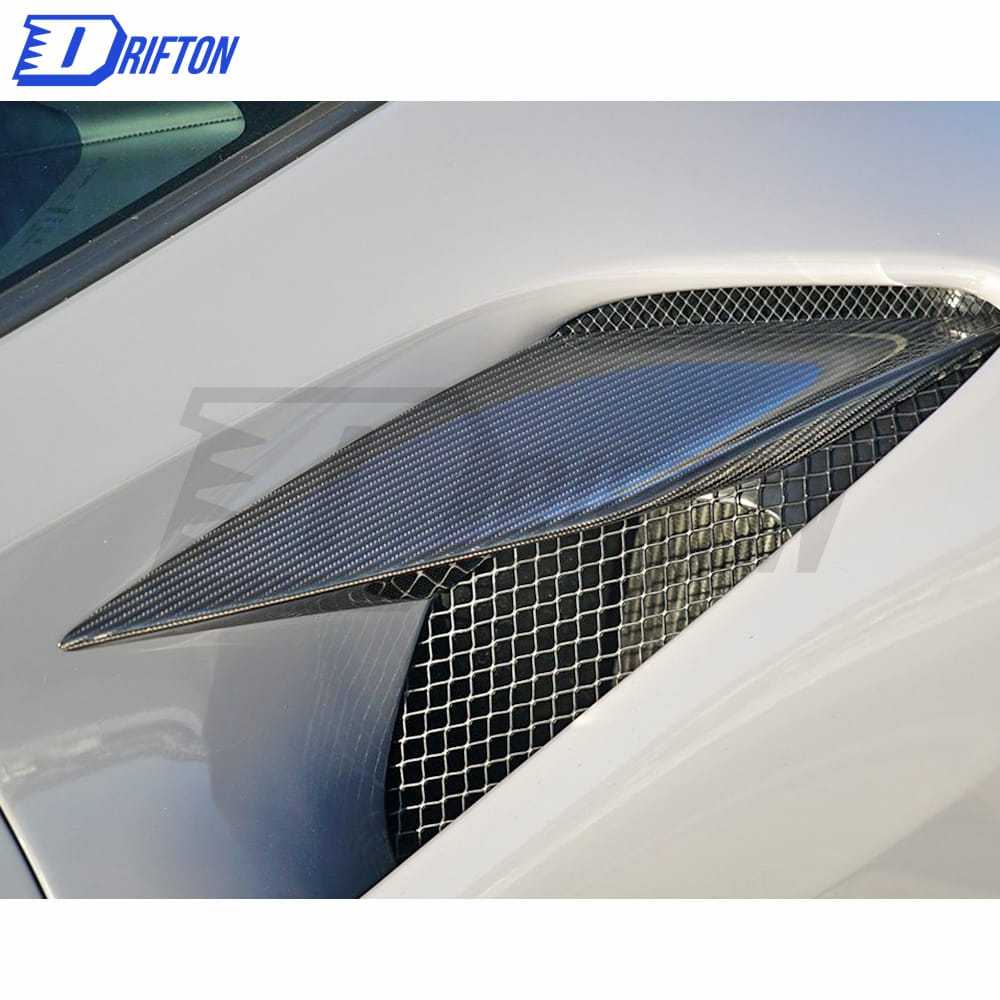 Novitec Style Dry Carbon Fiber Air-Guide Side Vent Cover For Ferrari F8 2020-2022