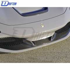 Novitec Style Dry Carbon Fiber Front Lip Bumper Trim Cover For Ferrari F8 2020-2022