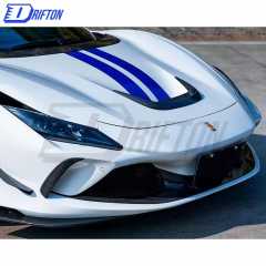 Novitec Style Dry Carbon Fiber Hood Vent Insert Trunk Lid For Ferrari F8 2020-2022