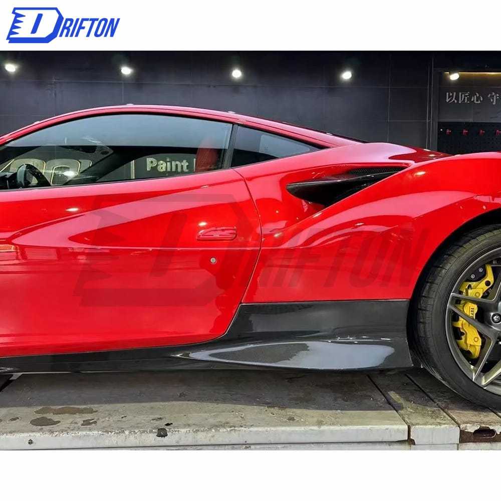 OEM Style Dry Carbon Fiber Side Skirts For Ferrari F8 2020-2022