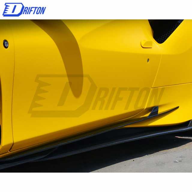 PT Style Dry Carbon Fiber Side Skirt For Ferrari F8 2020-2022
