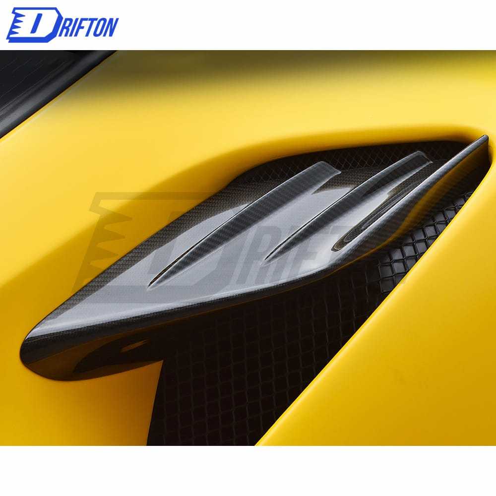 PT Style Dry Carbon Fiber Rear Air Inlet Trim For Ferrari F8 2020-2022
