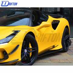 PT Style Dry Carbon Fiber Rear Air Inlet Trim For Ferrari F8 2020-2022