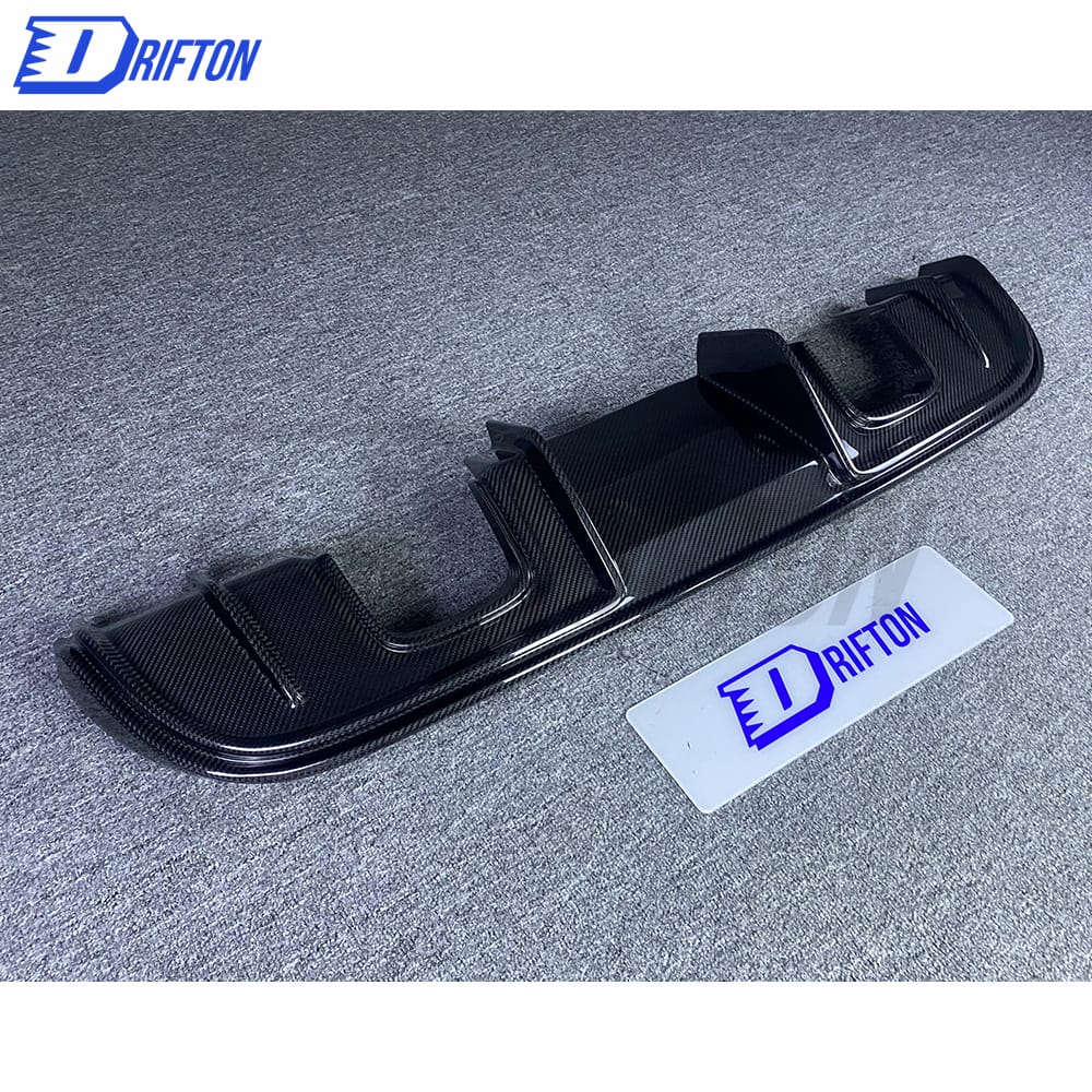 GT4 Style Dry Carbon Fiber Rear Diffuser For Porsche 718 Cayman Boxster 2016-2019