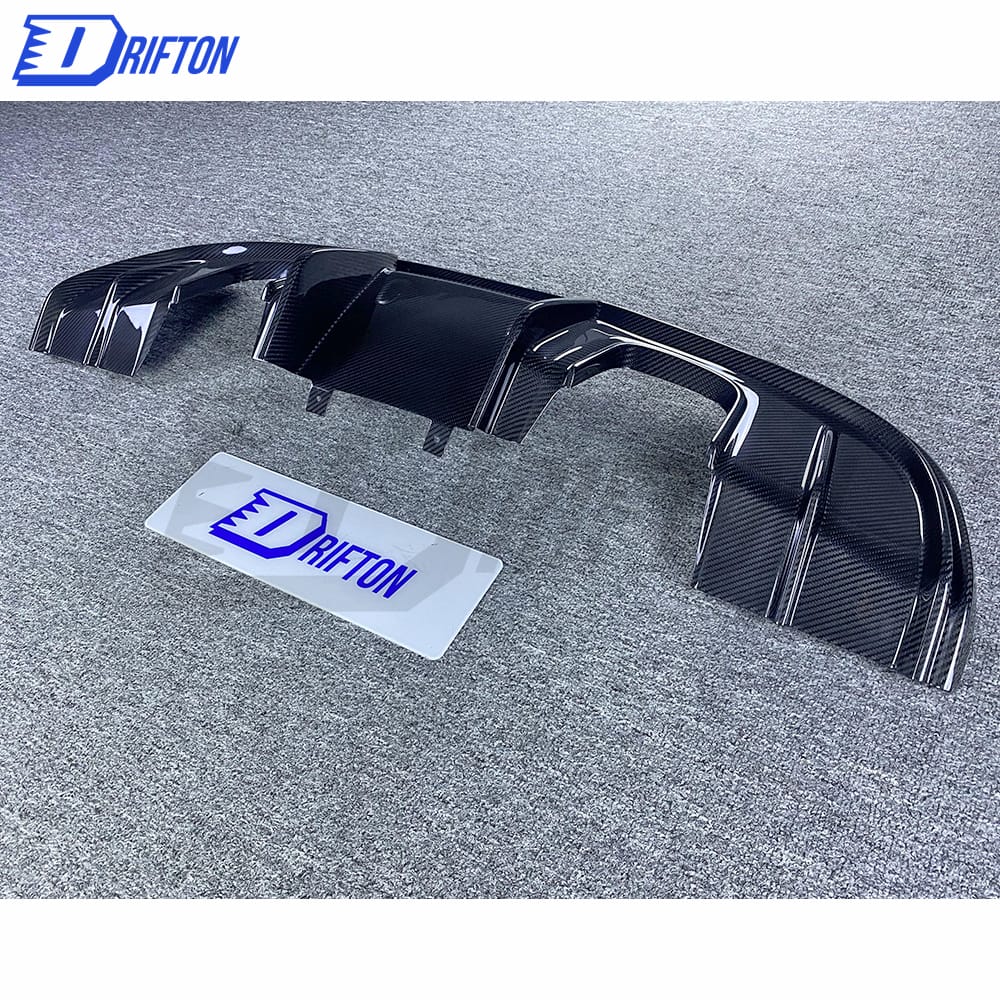 GT4 Style Dry Carbon Fiber Rear Diffuser For Porsche 718 Cayman Boxster 2016-2019
