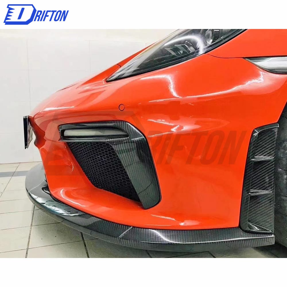 GT4 Style Dry Carbon Fiber Rear Diffuser For Porsche 718 Cayman Boxster 2016-2019