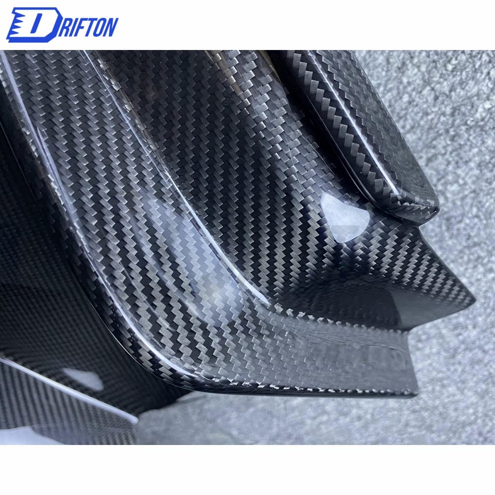 GT4 Style Dry Carbon Fiber Rear Diffuser For Porsche 718 Cayman Boxster 2016-2019