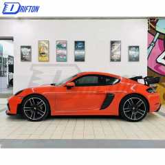 GT4 Style Dry Carbon Fiber Rear Diffuser For Porsche 718 Cayman Boxster 2016-2019