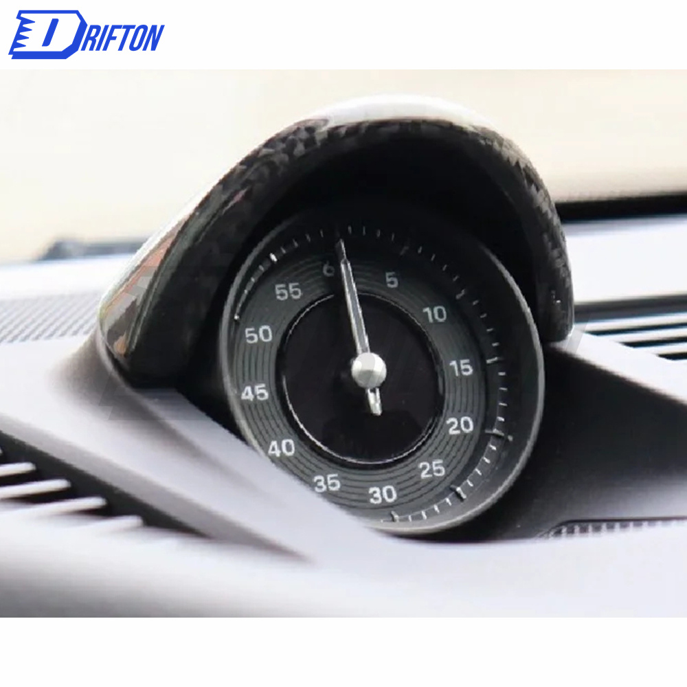 Dry Carbon Fiber Compass Cover For Porsche 911 992 Carrera S 2019-2023