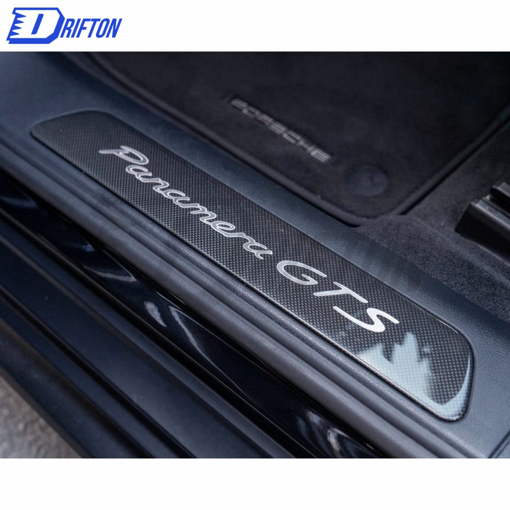 OKING Style Dry Carbon Fiber Door Sill Entry Guards For Porsche Panamera 971 2017-2018