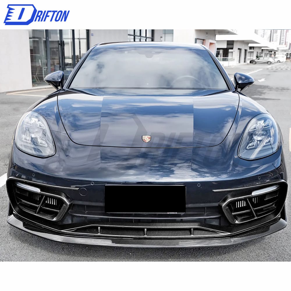 Paktechz Style Dry Carbon Fiber Front Lip Up For Porsche Panamera 971 2017-2018