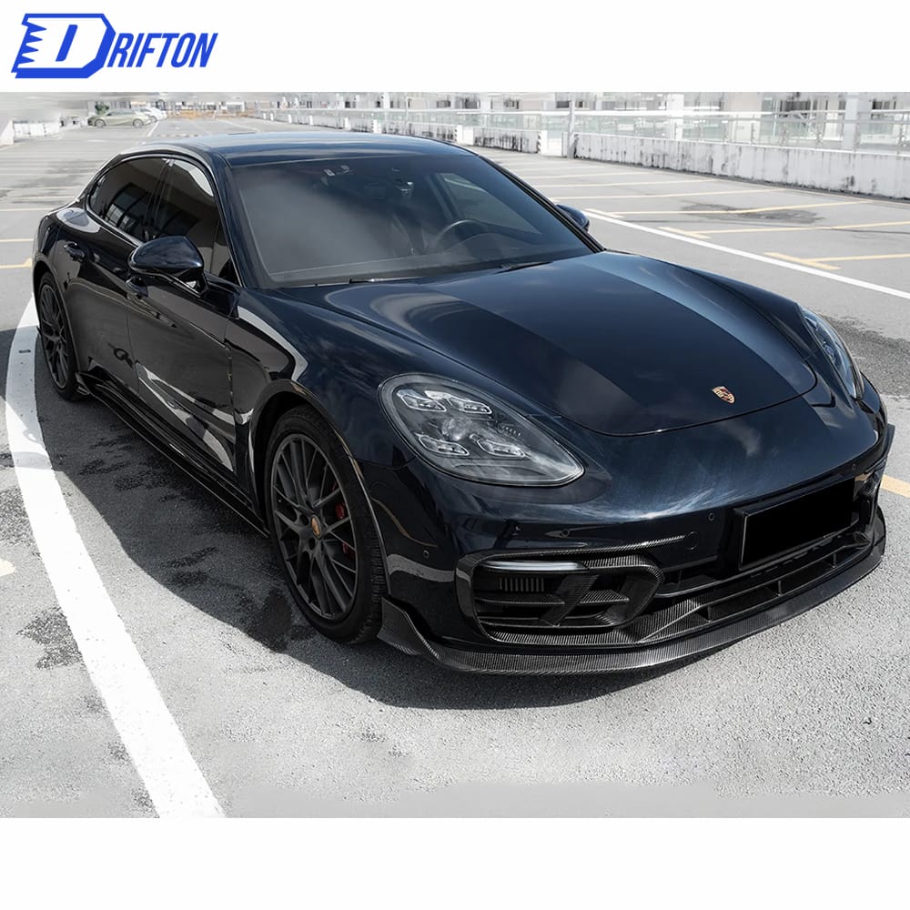 Paktechz Style Dry Carbon Fiber Front Lip Up For Porsche Panamera 971 2017-2018